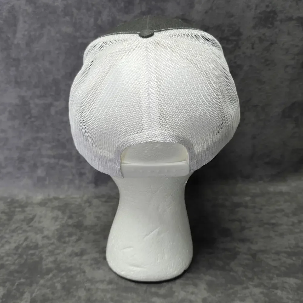 Sanctuary Beaker Gray White Trucker Hat Dutchie Richardson Adjustable Strap Cap